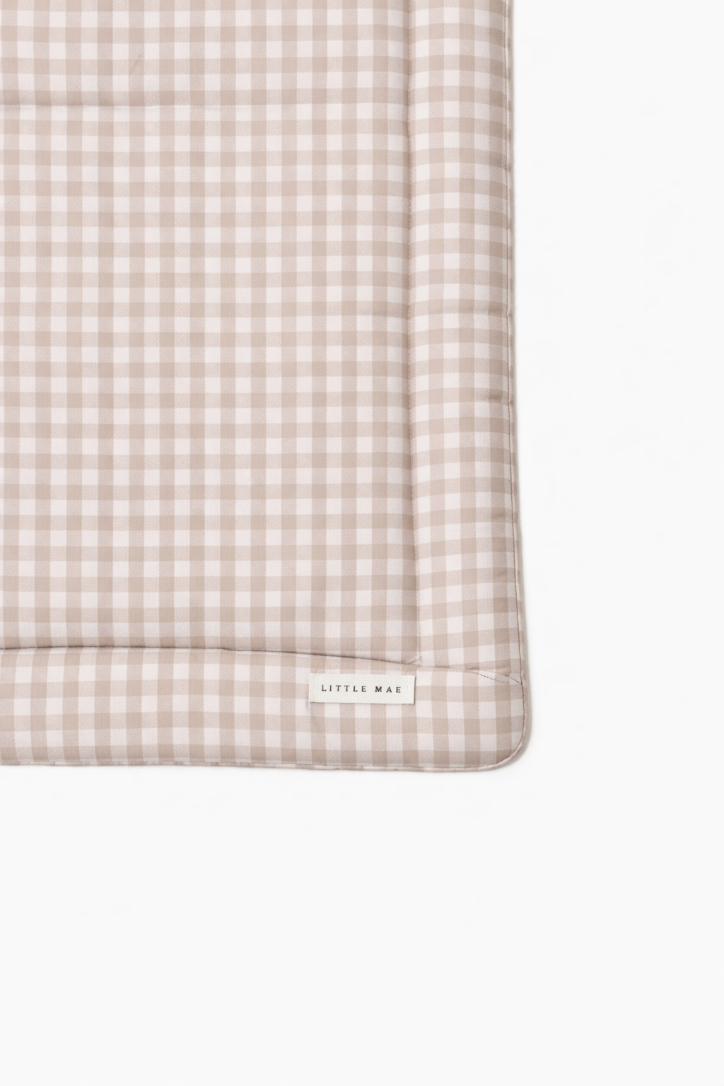 Padded Baby Play Mat - Beige Gingham