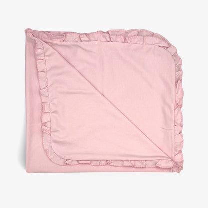 Pink Ruffle Blanket 100% Cotton