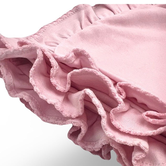 Pink Ruffle Blanket 100% Cotton