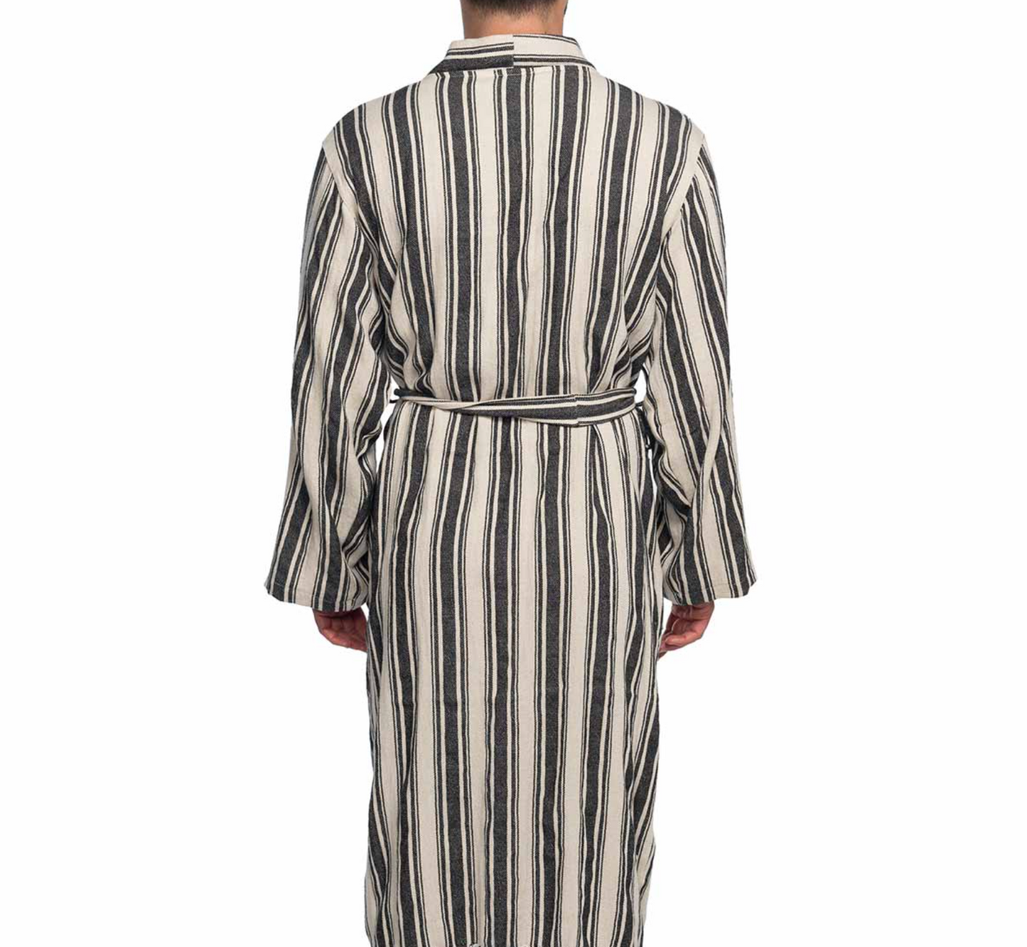Cotton Linen Blend Kimono Unisex Bathrobe