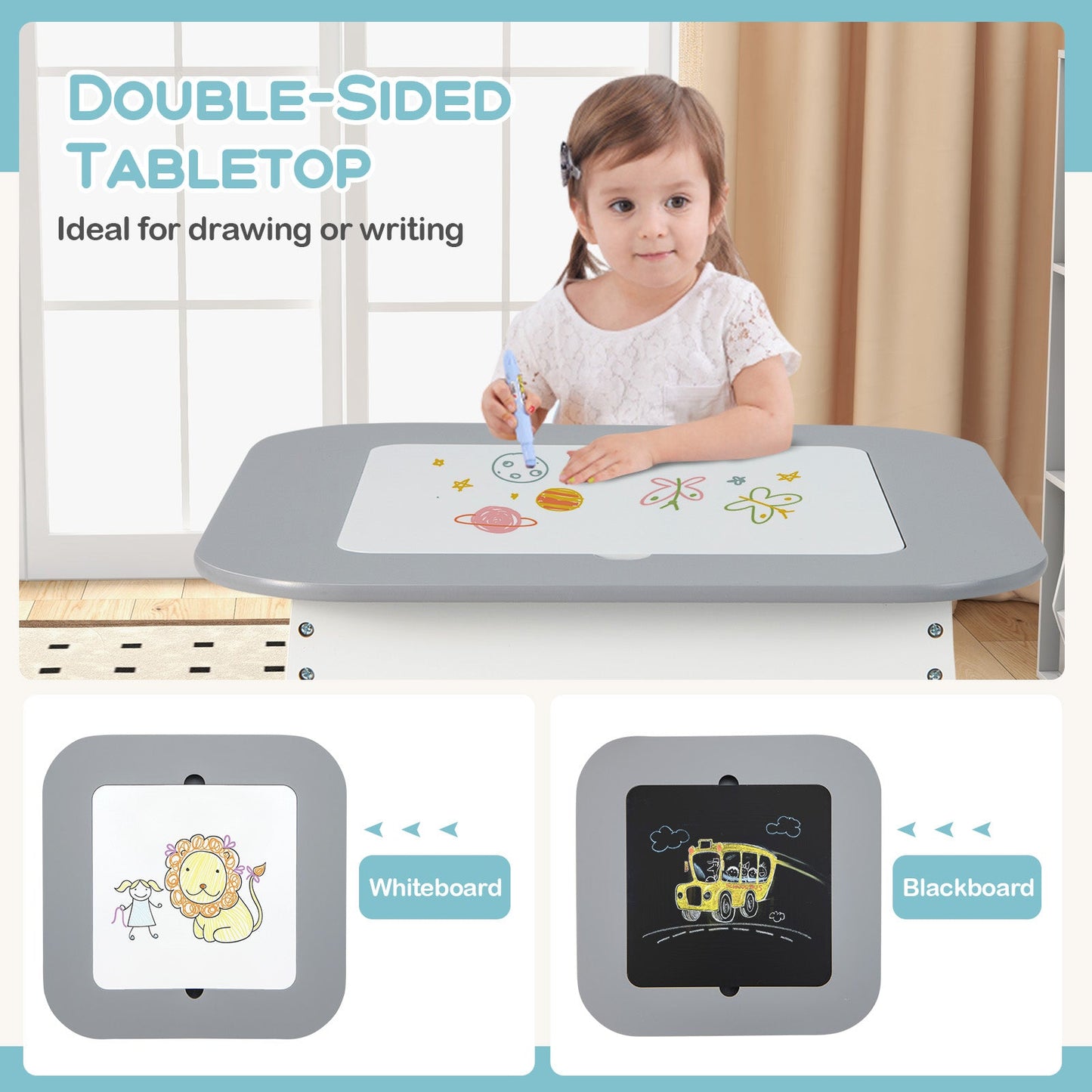 Kid's Table and Chairs Set