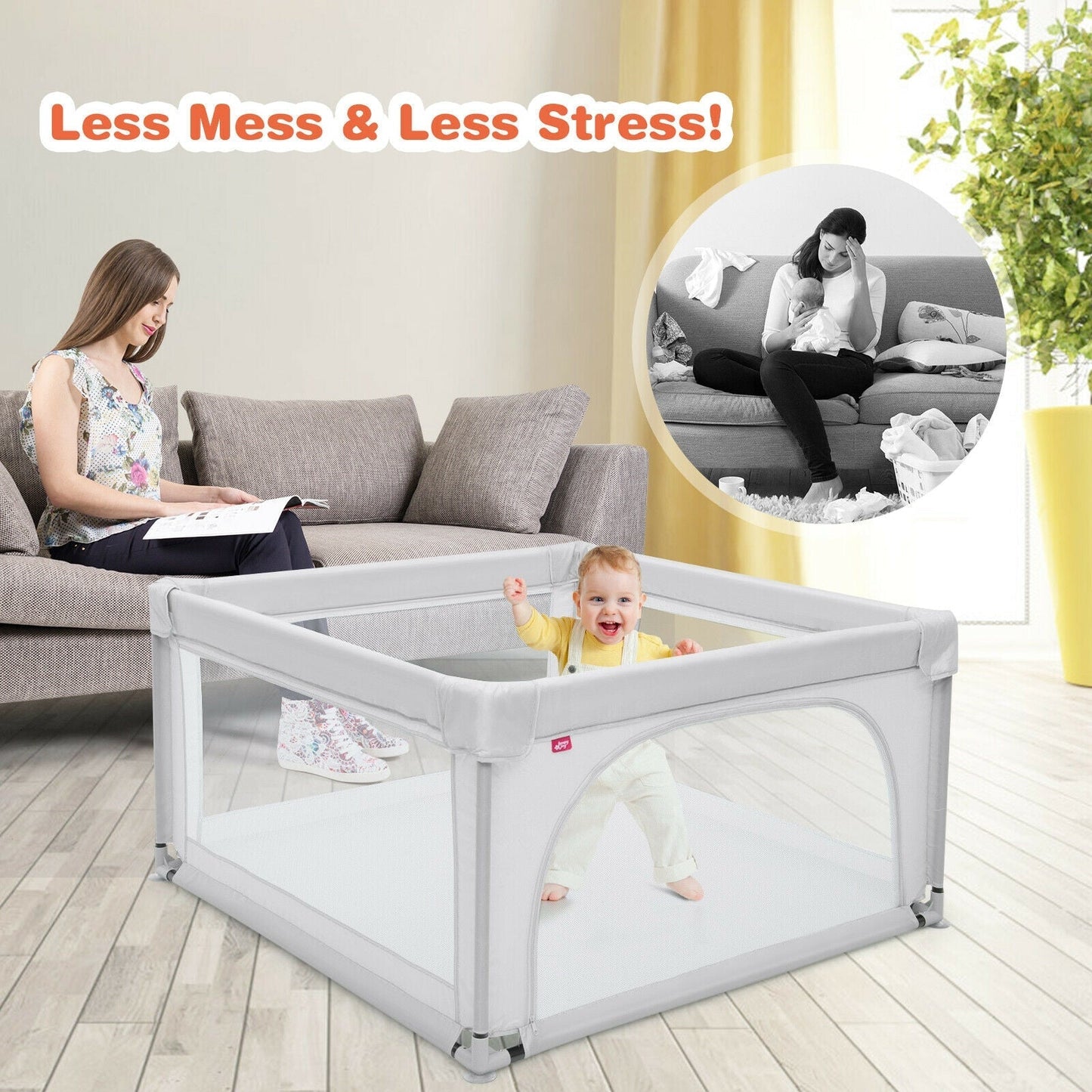 Large Playpen for Babies & Toddlers