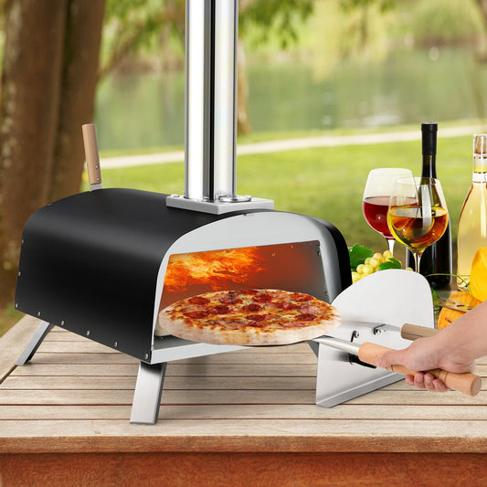 Portable Multi-Fuel Pizza Oven with Pizza Stone & Pizza Peel
