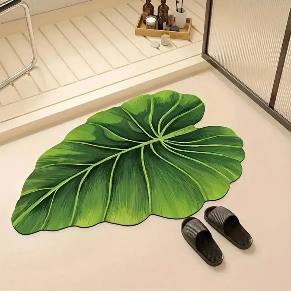 Green Shower Rug - Quick Dry Absorbent