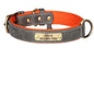 Personalized Leather Dog Collar with Custom Engraved ID Tag