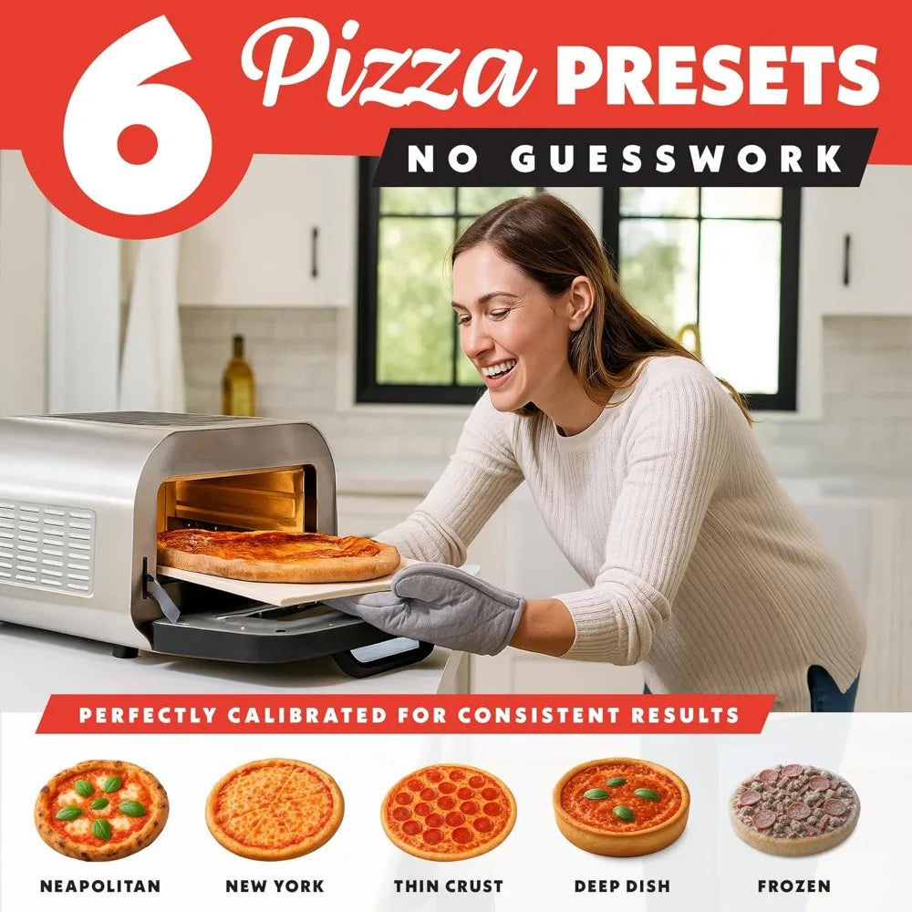 Gourmia Indoor Pizza Oven Air Fryer Toaster 1800W Countertop