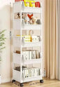 Plastic Storage Shelf Unit with Wheels