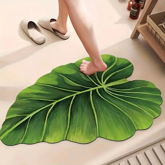 Green Shower Rug - Quick Dry Absorbent