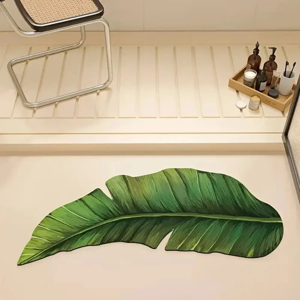 Green Shower Rug - Quick Dry Absorbent
