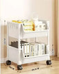 Plastic Storage Shelf Unit with Wheels