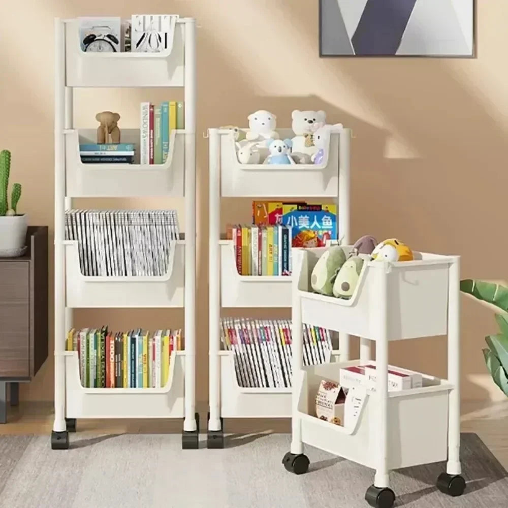 Plastic Storage Shelf Unit with Wheels