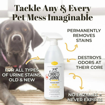 Skout's Honor Dog Urine Destroyer Carpet Cleaner - 35oz Professional Strength