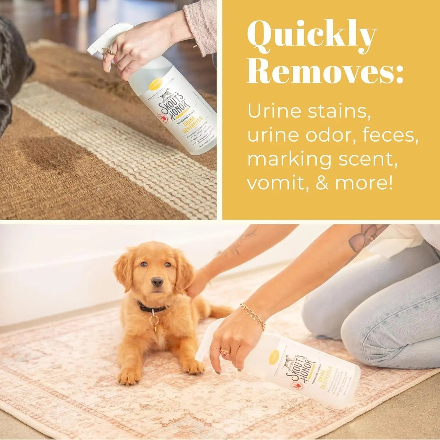 Skout's Honor Dog Urine Destroyer Carpet Cleaner - 35oz Professional Strength