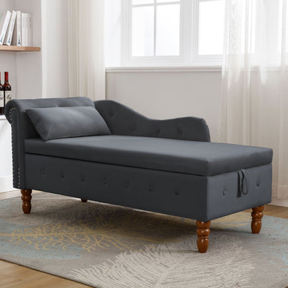 Chaise Lounge With Storage & Pillow