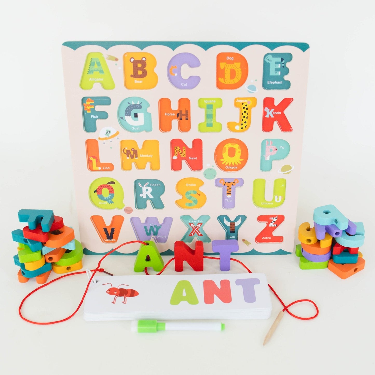 ABC Puzzle Set with Flashcards