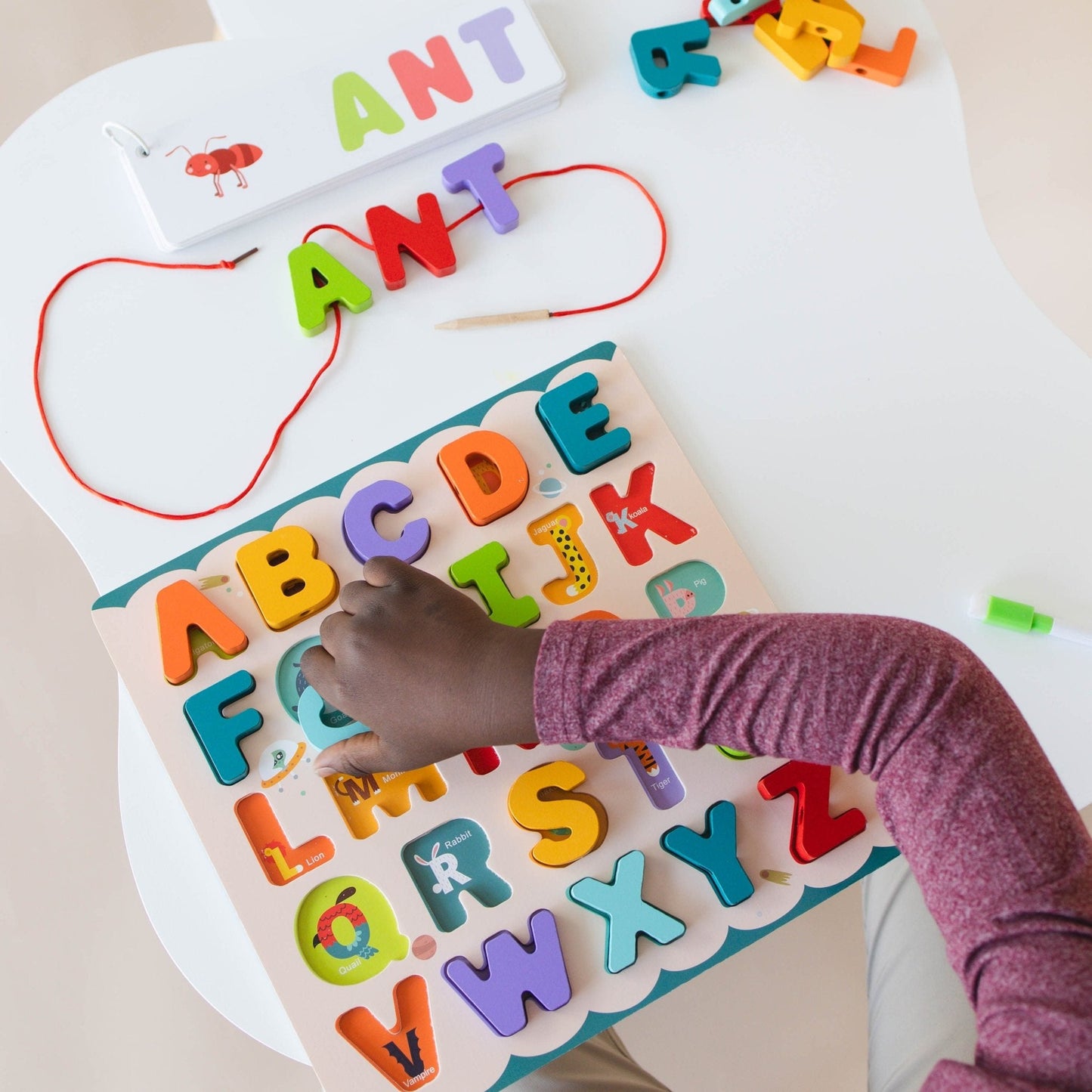 ABC Puzzle Set with Flashcards