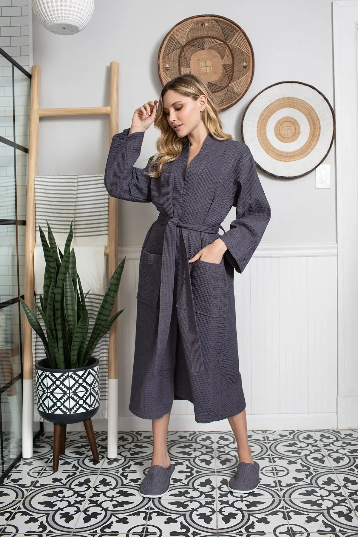 Women's Waffle Robe – Lightweight, Quick-Dry Spa Comfort