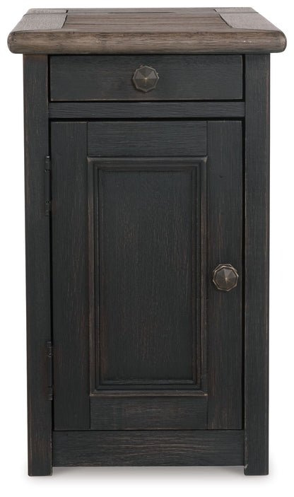 Chair Side End Table - Grayish Brown / Black
