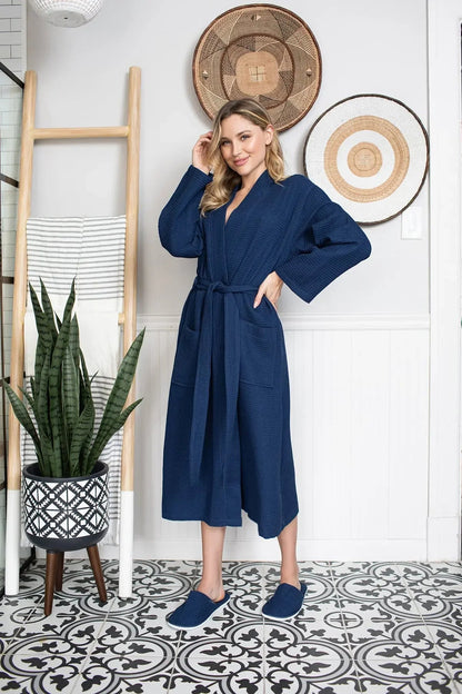 Women's Waffle Robe – Lightweight, Quick-Dry Spa Comfort