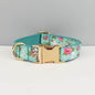 Blue Blossom Floral Dog Harness Set