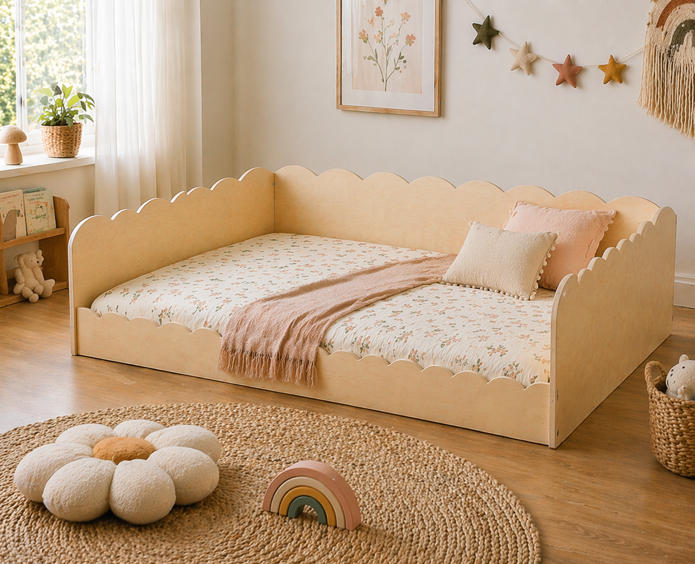 Scalloped Crib/Twin/Full-sized Bed