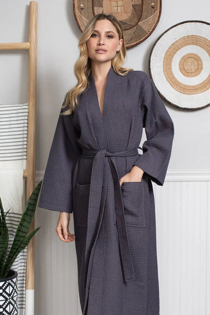 Women's Waffle Robe – Lightweight, Quick-Dry Spa Comfort