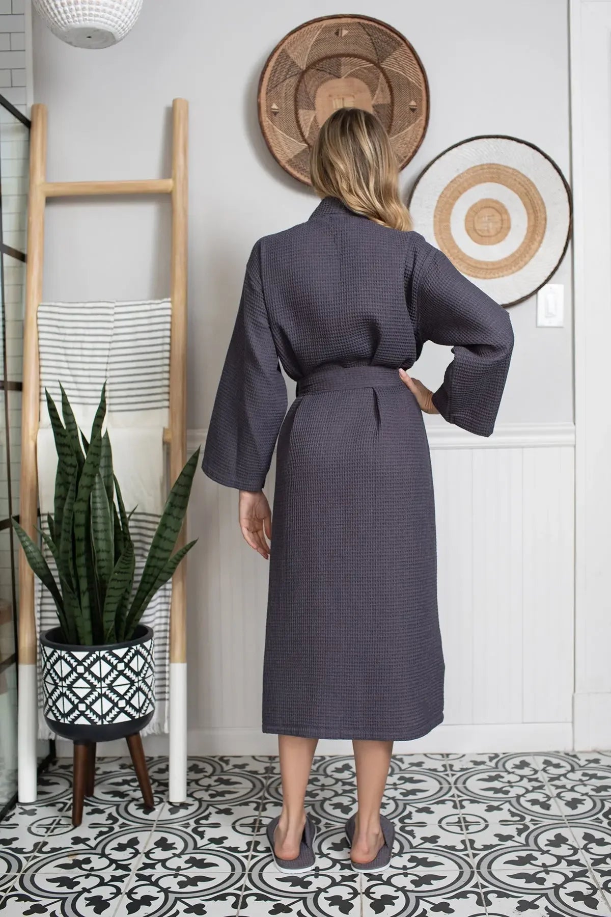 Women's Waffle Robe – Lightweight, Quick-Dry Spa Comfort