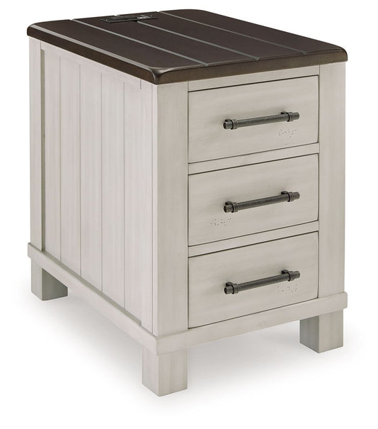 Chair Side End Table - Gray / Brown