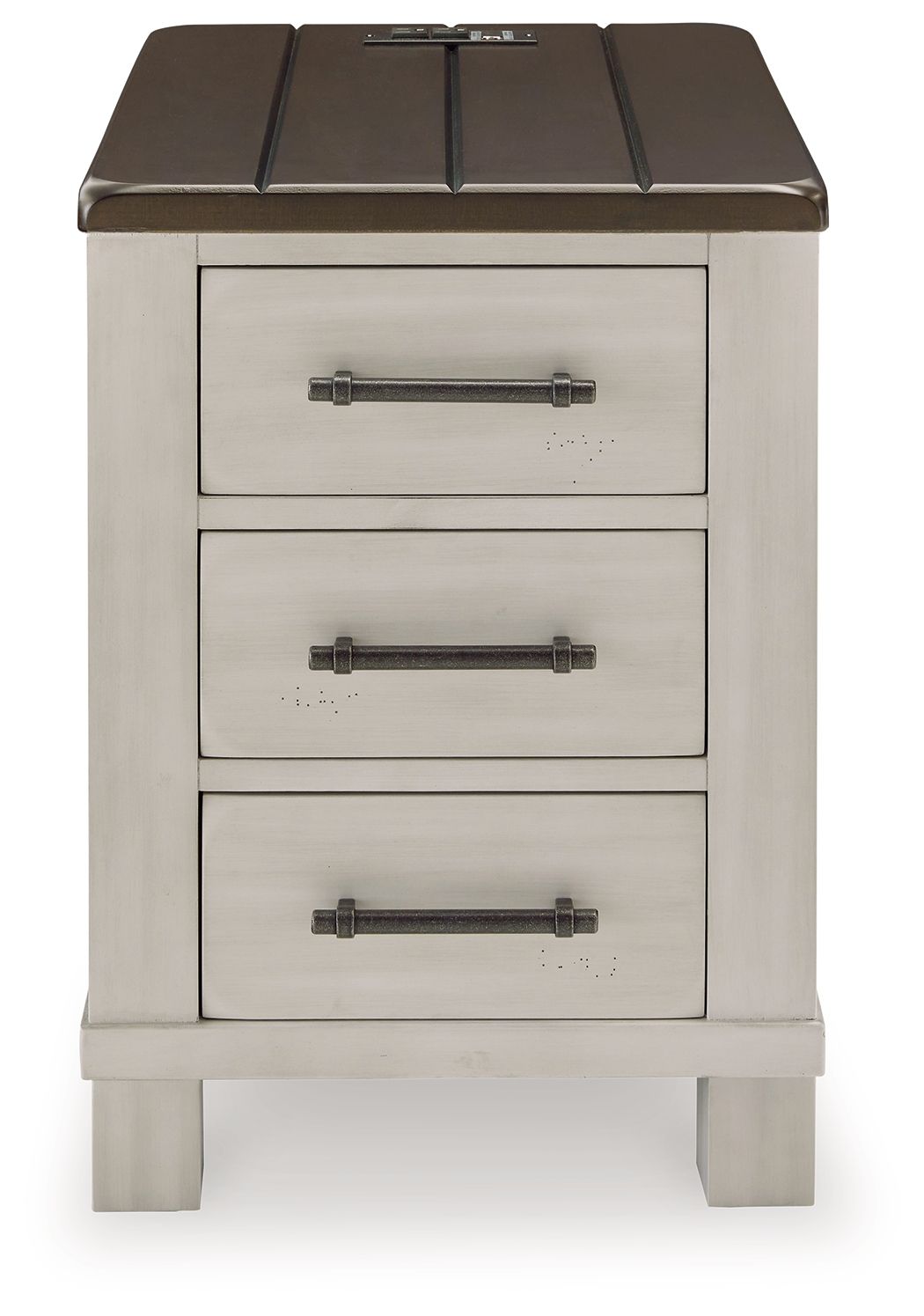 Chair Side End Table - Gray / Brown