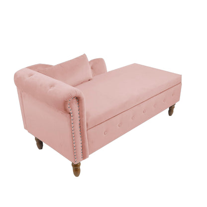 Chaise Lounge With Storage & Pillow