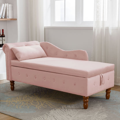 Chaise Lounge With Storage & Pillow