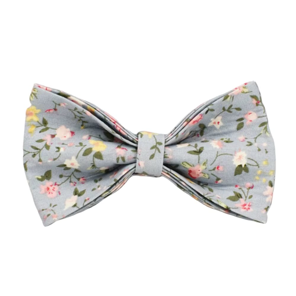 Dusty Blue Floral Dog Harness Set