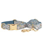 Dusty Blue Floral Dog Harness Set