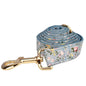Dusty Blue Floral Dog Harness Set