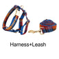 Midnight Copper Plaid Dog Harness Set