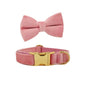 Pink Velvet Dog Harness Set