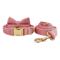 Pink Velvet Dog Harness Set