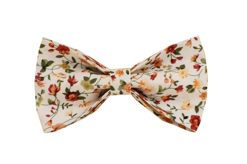 Soft Ivory Blossom Floral Dog Harness Set