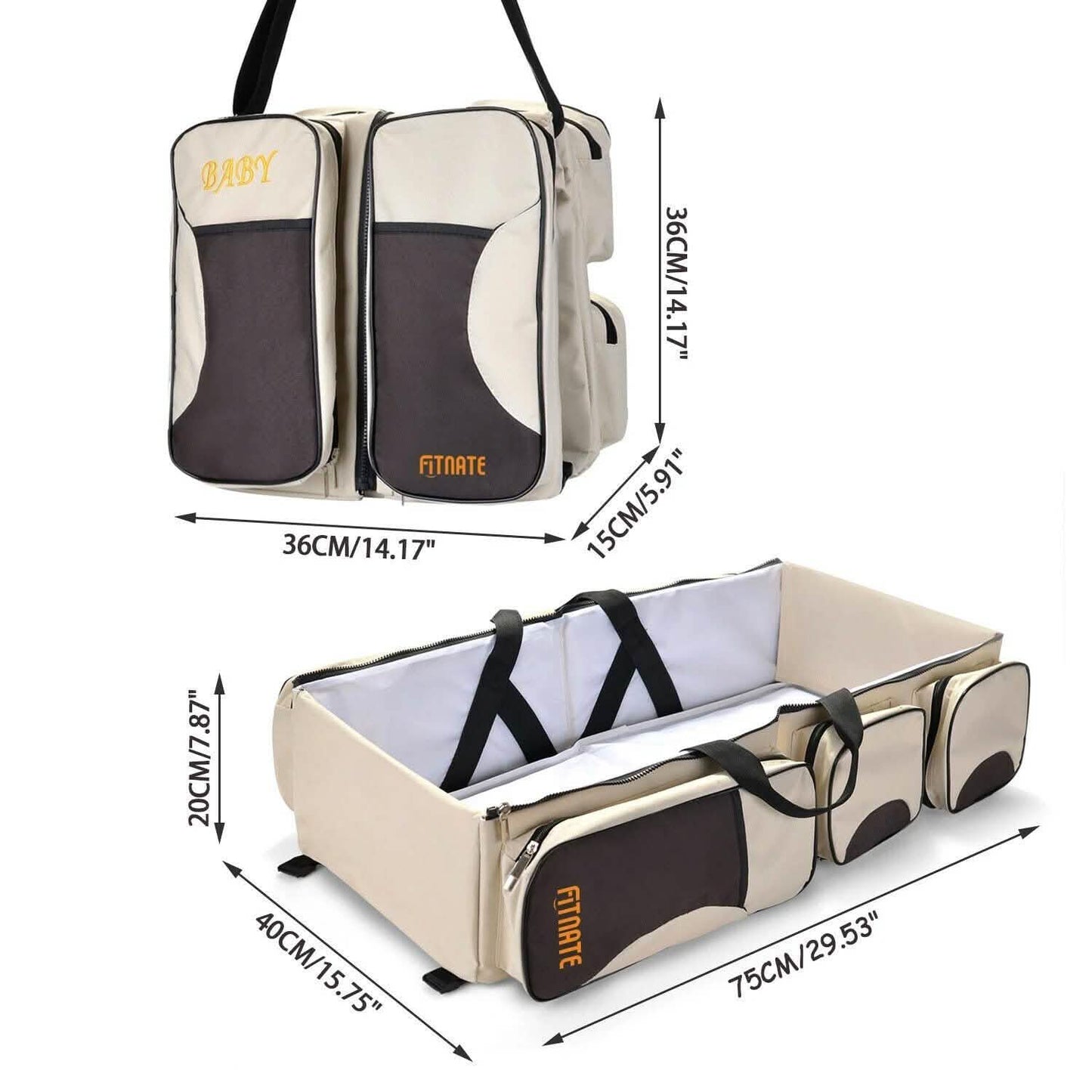 3-in-1 Tote Bag Baby Bed Changing Station
