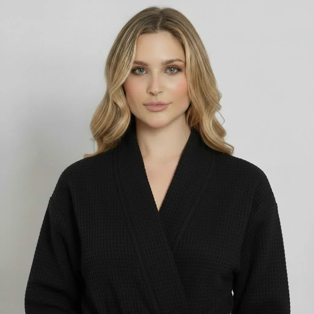 Women's Waffle Robe – Lightweight, Quick-Dry Spa Comfort