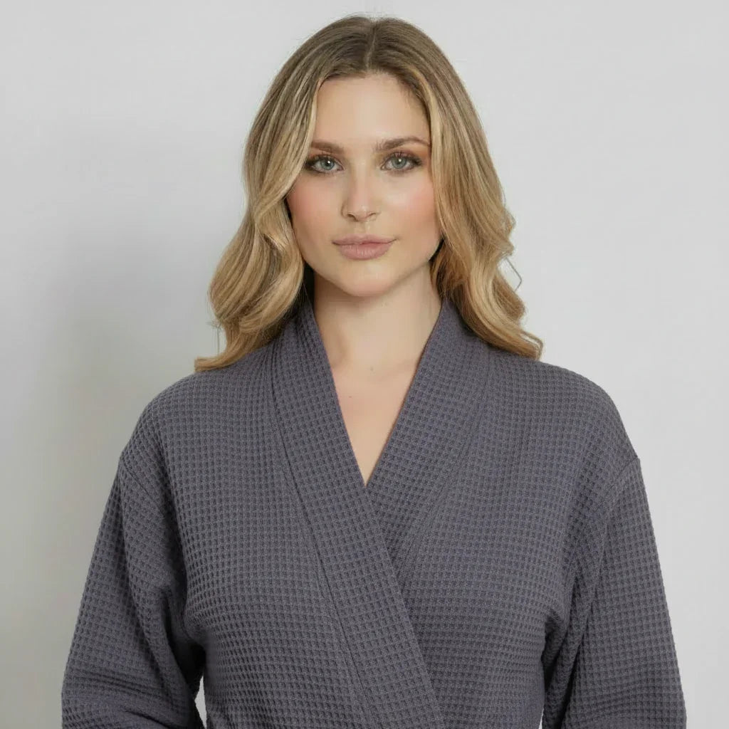 Women's Waffle Robe – Lightweight, Quick-Dry Spa Comfort