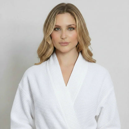 Women's Waffle Robe – Lightweight, Quick-Dry Spa Comfort
