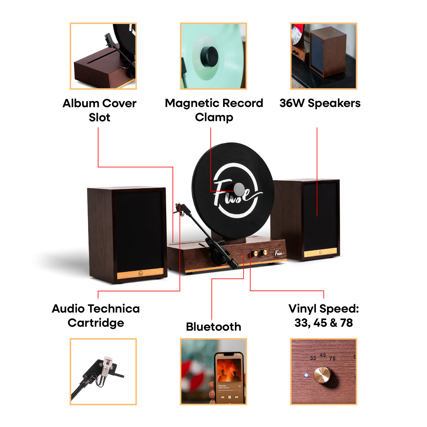 Vertical Vinyl Record Player