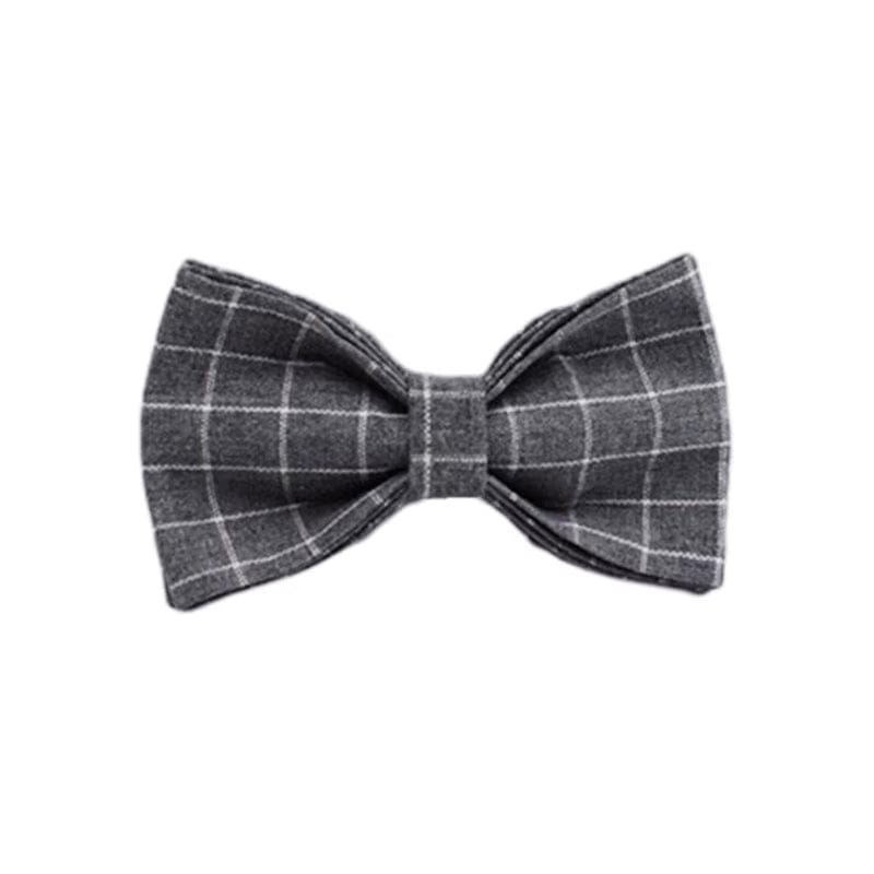Gray Plaid Dog Harness Set