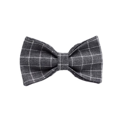 Gray Plaid Dog Harness Set