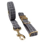 Gray Plaid Dog Harness Set