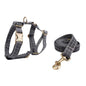 Gray Plaid Dog Harness Set