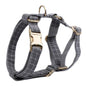 Gray Plaid Dog Harness Set
