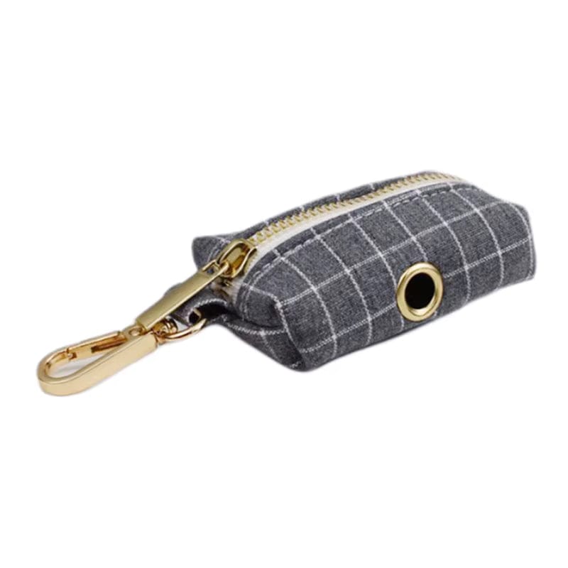 Gray Plaid Dog Harness Set