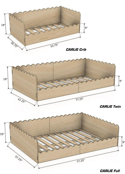 Scalloped Crib/Twin/Full-sized Bed